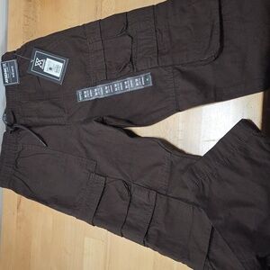 Kids Casual Dark Brown Bottoms Keiki Stretchy And Pull Coard